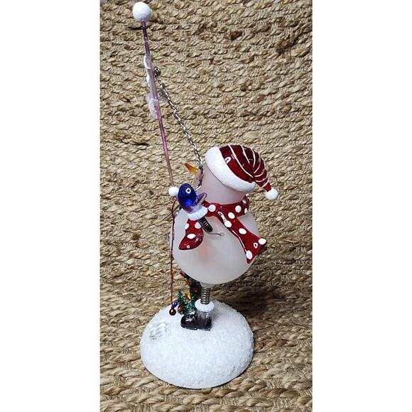 Vtg. Lighted Acrylic Skiing Bobble Christmas Snowman Santa Kite JC Penny Holiday - Picture 6 of 15
